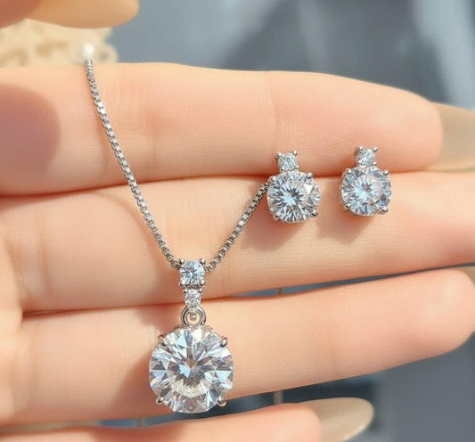 Blush Pink & White Crystal Elegance Set