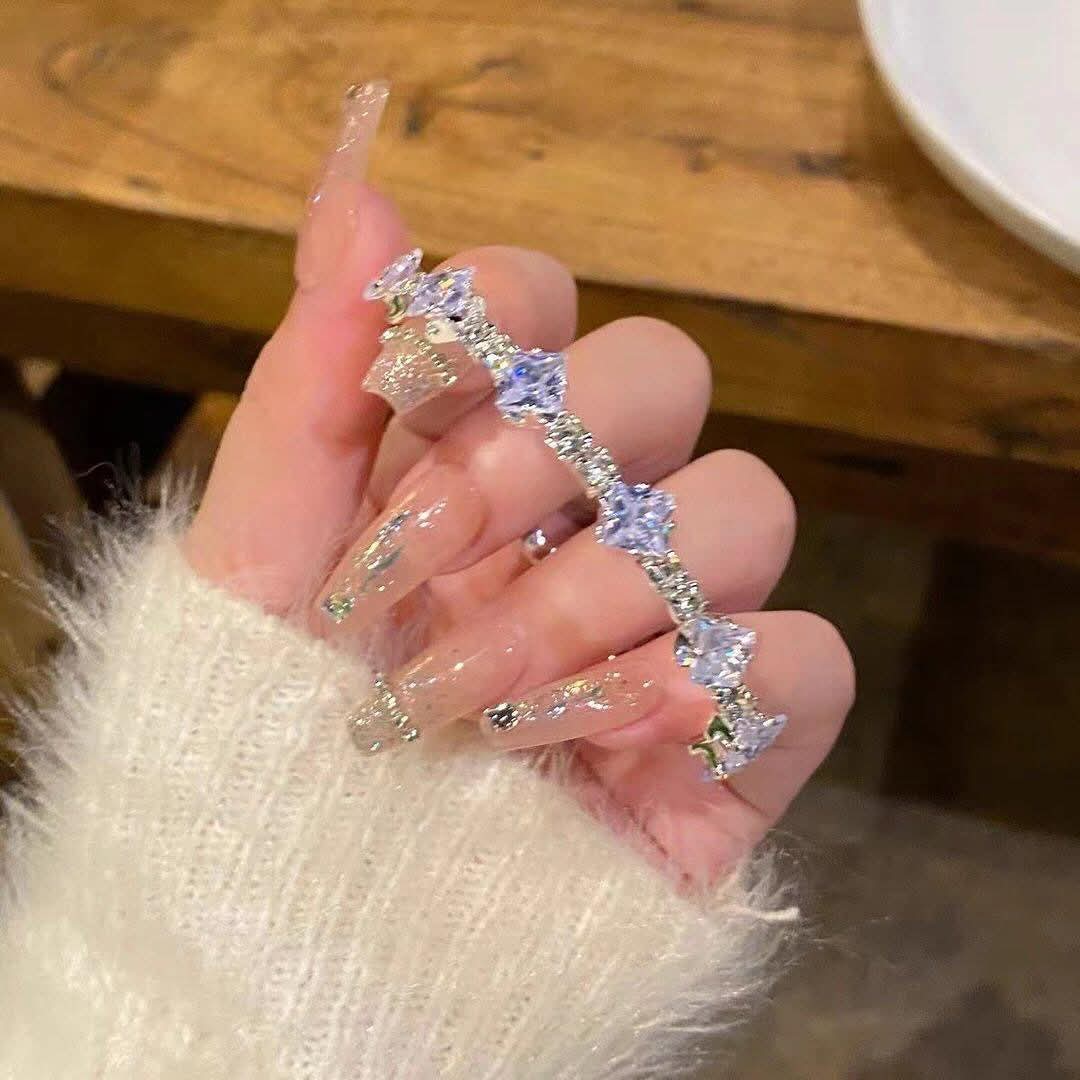 Icy Marquise Crystal Cuff Bracelet