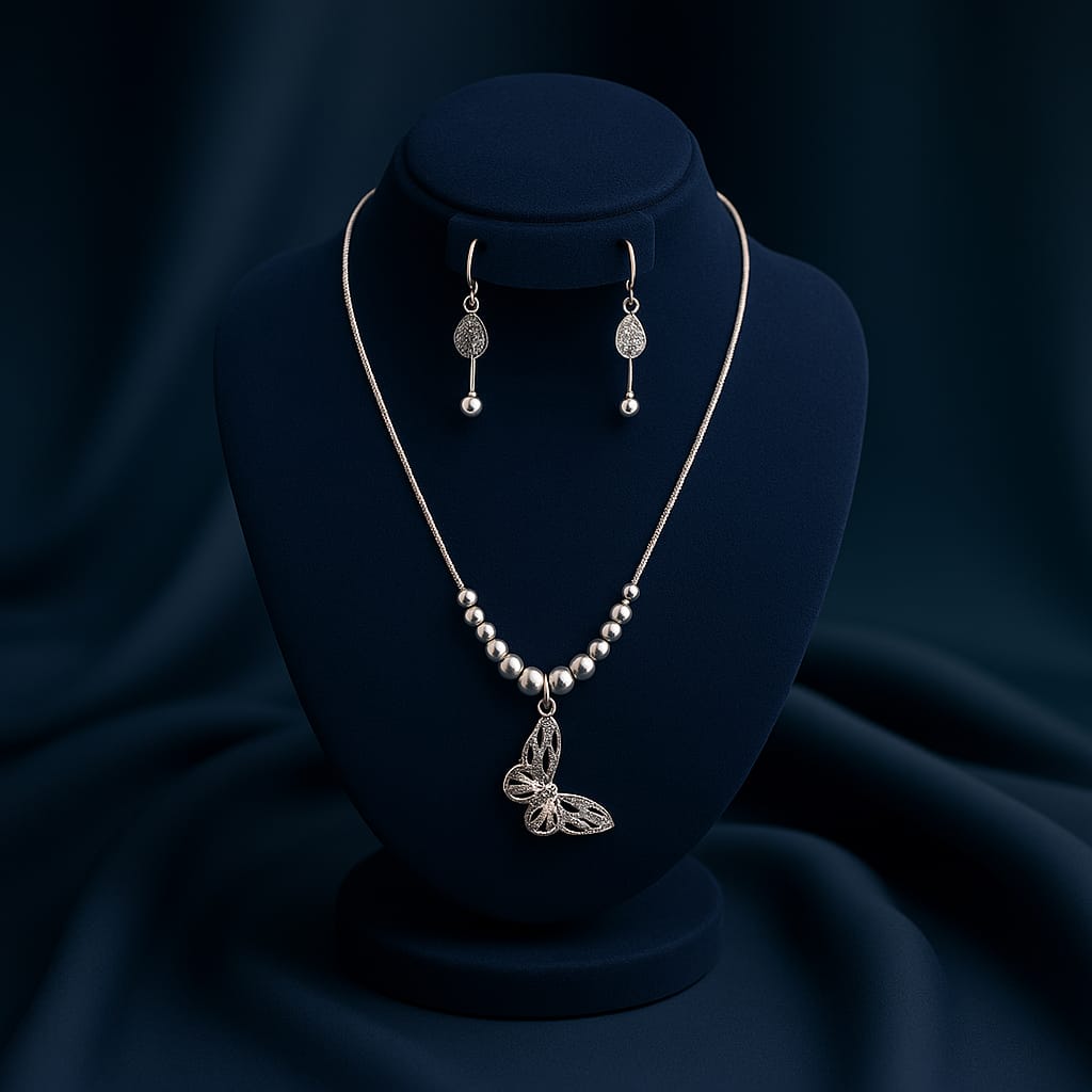 Butterfly Necklace &Earrings