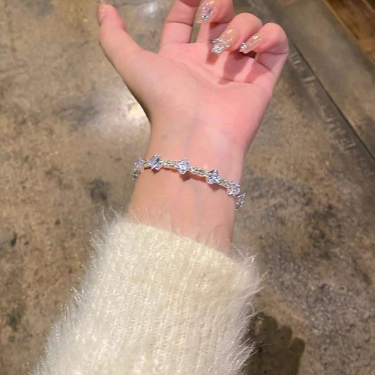 Icy Marquise Crystal Cuff Bracelet