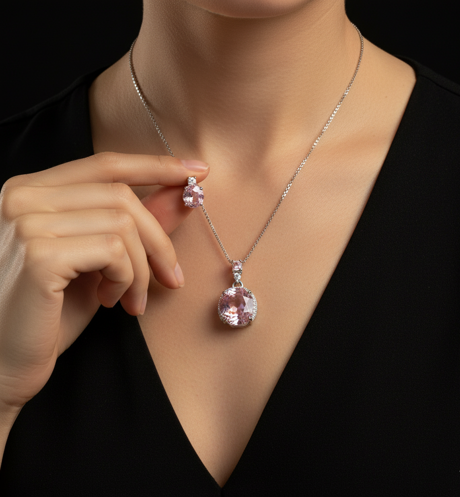 Blush Pink & White Crystal Elegance Set