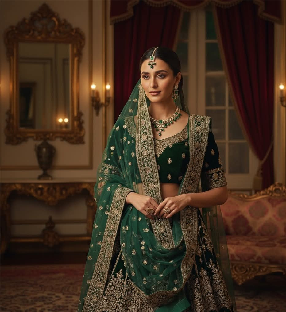 Emerald Elegance Choker Set – Sparkle in Green Glam!