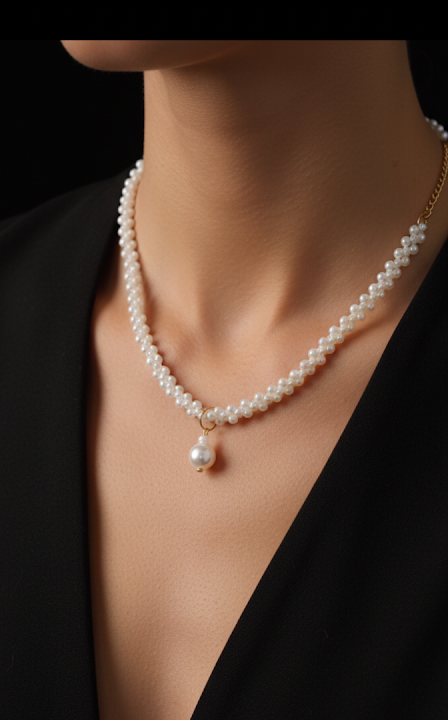 Lumina Double-Strand Pearl Necklace – Glow Like a Star! ✨